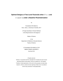 Optimal Designs of Two-Level Factorials when N &equiv; 1 and 2 (mod 4