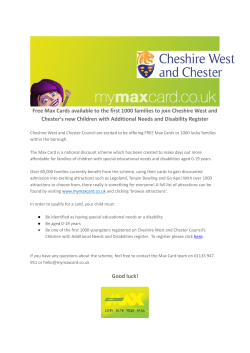 Free Max Cards available to the first 1000 families to