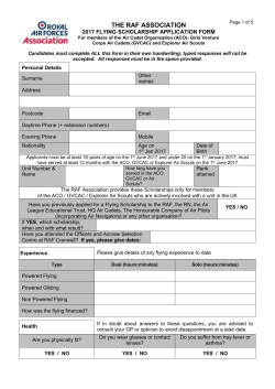 Flying Scholarship Application Form