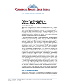 Follow Four Strategies to Mitigate Risks of Holdover