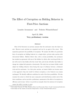 The Effect of Corruption on Bidding Behavior in First