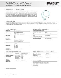 PanMPO and MPO Round Harness Cable Assemblies