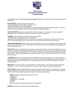 Common Rules of Dizzy Dean Baseball