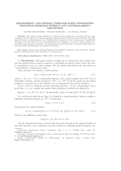 Reachability and minimal times for state constrained nonlinear