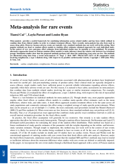 Meta?analysis for rare events