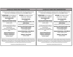 Shuttle Schedule - Holiday Inn Resort Orlando Suites