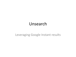 ppt - Unsearcher