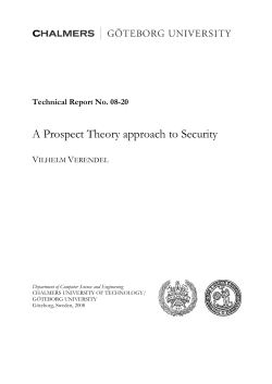 A Prospect Theory approach to Security