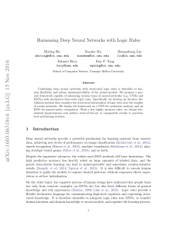 Harnessing Deep Neural Networks with Logic Rules