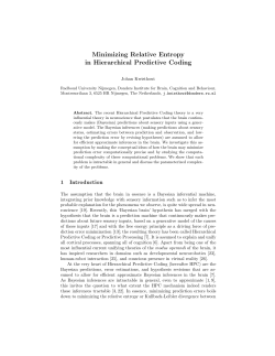 Minimizing Relative Entropy in Hierarchical Predictive Coding