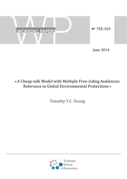 A Cheap‐talk Model with Multiple Free‐riding Audiences: Reference