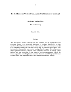 Do Real Economic Choices Sway Asymmetric Timeliness of Earnings?