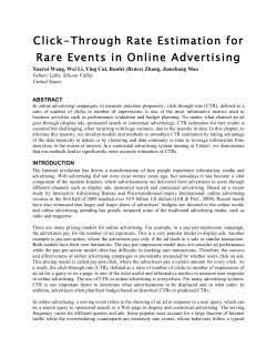 Click-Through Rate Estimation for Rare Events in Online Advertising