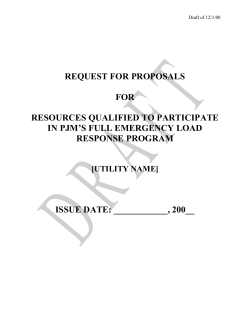 2. rfp process and schedule - Maryland Public Service Commission