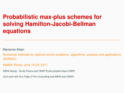 Probabilistic max-plus schemes for solving Hamilton