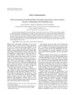 Stock assessment of small head hair tail Eupleurogrammus muticus