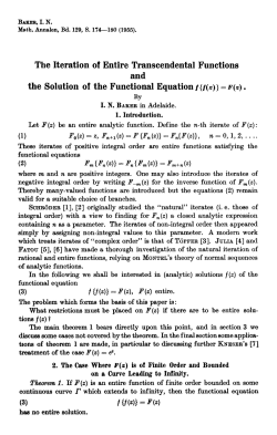 The iteration of entire transcendental functions and