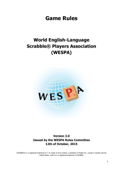 20151012 WESPA RULES V3 FINAL DRAFT 5 01h20