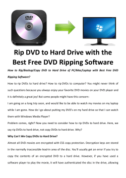 Rip DVD to Hard Drive with the Best Free DVD Ripping