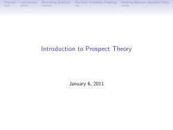 Introduction to Prospect Theory