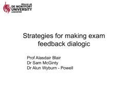 Assessment in Learning Learning Set Presentation