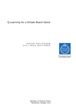 Q-learning for a simple board game - CSC