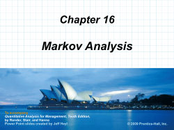 Markov Analysis