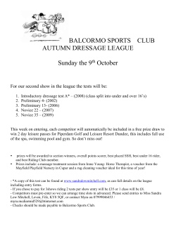 BALCORMO SPORTS CLUB AUTUMN DRESSAGE LEAGUE