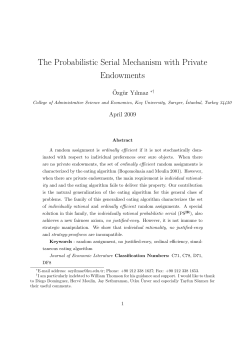 The Probabilistic Serial Mechanism with Private Endowments