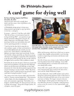 A card game for dying well