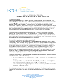 Guidelines for Children Who Have Lost a Loved One