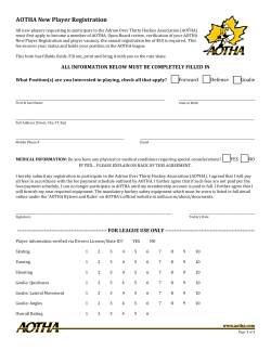 AOTHA New Player Registration