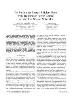 On Setting up Energy-Efficient Paths with Transmitter