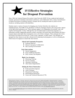 15 Effective Strategies for Dropout Prevention
