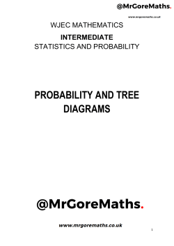 probability and tree diagrams