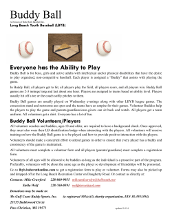 Buddy Ball - Long Beach Youth Baseball Babe Ruth League
