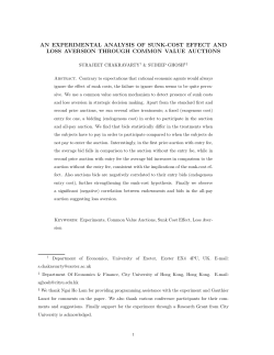 an experimental analysis of sunk-cost effect and loss aversion