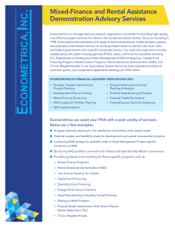 Mixed-Finance and Rental Assistance Demonstration Advisory