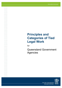 Tied work guidelines - Department of Justice and Attorney