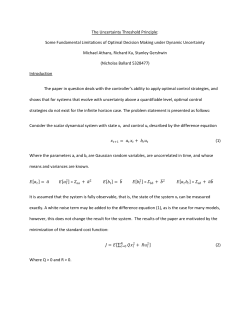 The Uncertainty Threshold Principle: Some Fundamental Limitations