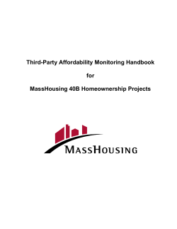 MassHousing 40B Affordability Monitoring Handbook