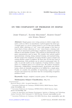 On the complexity of problems on simple games