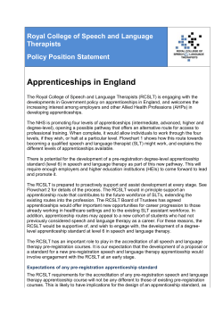 Apprenticeships in England position statement