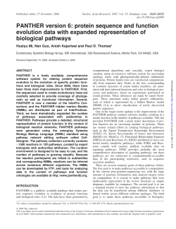 PANTHER version 6: protein sequence and function evolution data