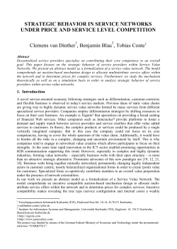 STRATEGIC BEHAVIOR IN SERVICE NETWORKS
