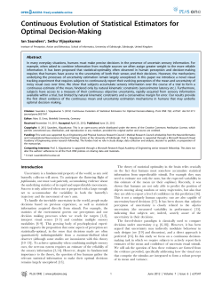 Continuous Evolution of Statistical Estimators for Optimal Decision