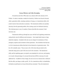 Energy Efficiency and Utility Decoupling