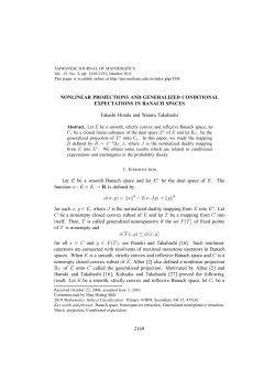 NONLINEAR PROJECTIONS AND GENERALIZED CONDITIONAL