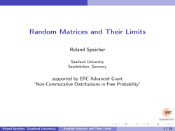 Distributions of random matrices and their limit.