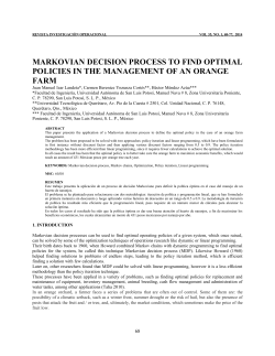 markovian decision process to find optimal policies in the